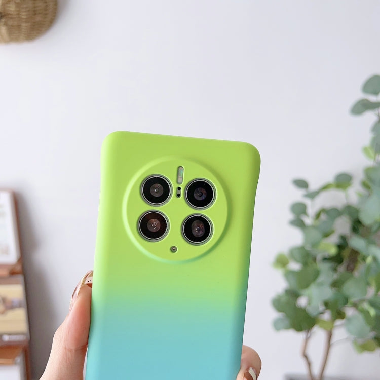 For Huawei P50 Frameless Skin Feel Gradient Phone Case(Green Blue)