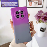 For Huawei P40 Frameless Skin Feel Gradient Phone Case(Dark Purple Grey)
