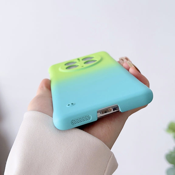 For Huawei P40 Frameless Skin Feel Gradient Phone Case(Orange Yellow)