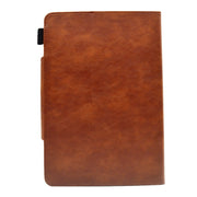 For 7 inch Suede Cross Texture Magnetic Clasp Leather Tablet Case(Brown)