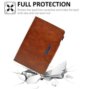For 7 inch Suede Cross Texture Magnetic Clasp Leather Tablet Case(Brown)