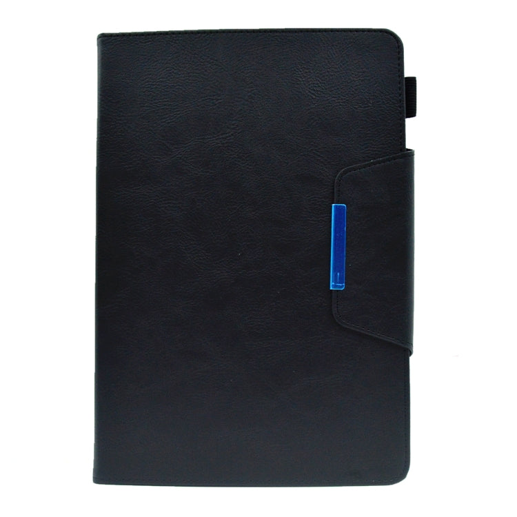 For 8 inch Suede Cross Texture Magnetic Clasp Leather Tablet Case(Black)