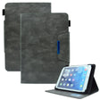 For 8 inch Suede Cross Texture Magnetic Clasp Leather Tablet Case(Grey) - 8 inch by PMC TechLife | Online Shopping South Africa | PMC TechLife | Buy Now Pay Later Mobicred