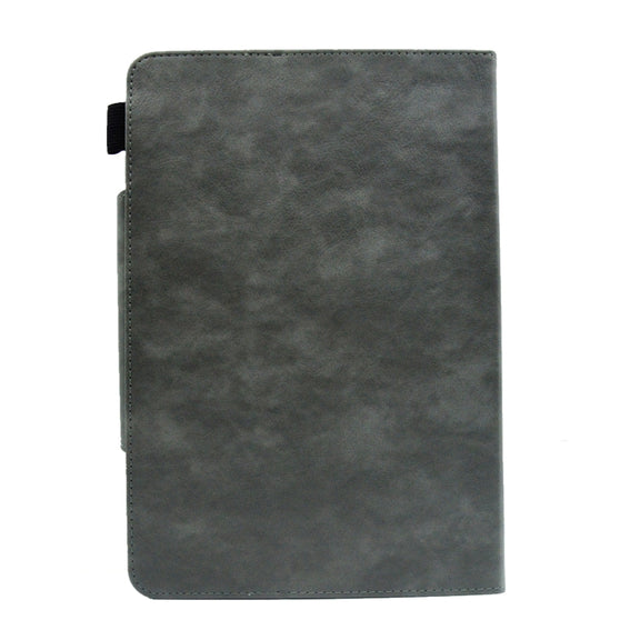 For 8 inch Suede Cross Texture Magnetic Clasp Leather Tablet Case(Grey)