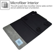 For 8 inch Suede Cross Texture Magnetic Clasp Leather Tablet Case(Grey)