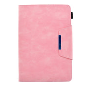 For 8 inch Suede Cross Texture Magnetic Clasp Leather Tablet Case(Pink)
