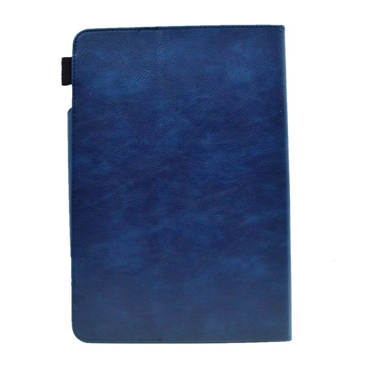 For 8 inch Suede Cross Texture Magnetic Clasp Leather Tablet Case(Blue)