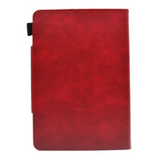 For 8 inch Suede Cross Texture Magnetic Clasp Leather Tablet Case(Red)