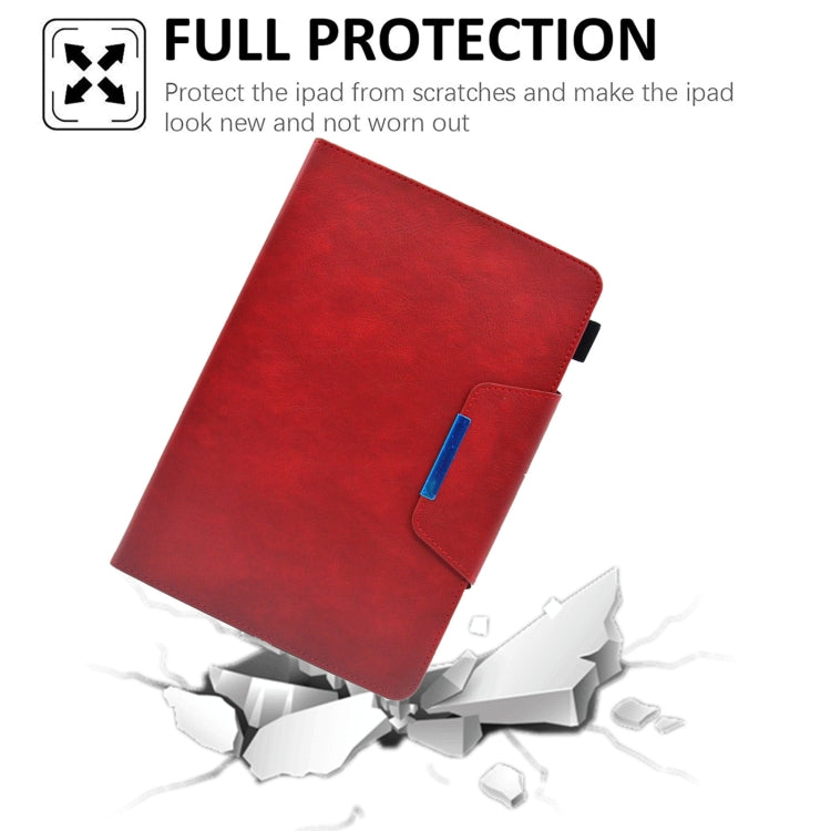 For 8 inch Suede Cross Texture Magnetic Clasp Leather Tablet Case(Red)