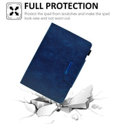 For 10 inch Suede Cross Texture Magnetic Clasp Leather Tablet Case(Blue)