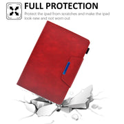 For 10 inch Suede Cross Texture Magnetic Clasp Leather Tablet Case(Red)
