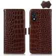 For Honor X5 Crocodile Top Layer Cowhide Leather Phone Case(Brown) - Honor Cases by PMC TechLife | Online Shopping South Africa | PMC TechLife | Buy Now Pay Later Mobicred