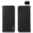 For Honor X5 KHAZNEH Nappa Top Layer Cowhide Leather Phone Case(Black) - Honor Cases by PMC TechLife | Online Shopping South Africa | PMC TechLife | Buy Now Pay Later Mobicred