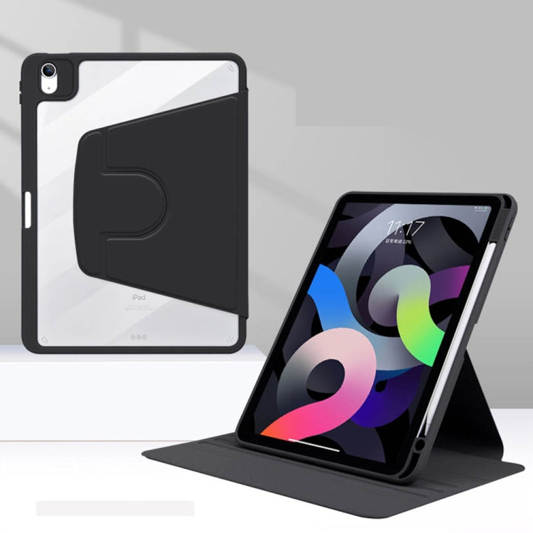 For Huawei MatePad 11 Acrylic Rotating Leather Tablet Case(Black)
