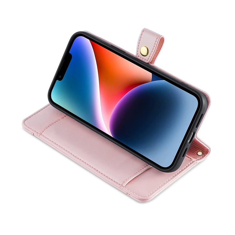 For Kyocera Digno BX2-Digno SX2-A101KC Sheep Texture Cross-body Zipper Wallet Leather Phone Case(Pink)
