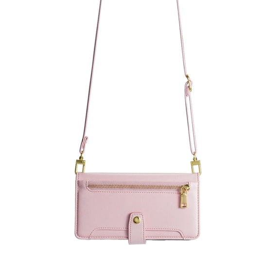 For Kyocera Digno BX2-Digno SX2-A101KC Sheep Texture Cross-body Zipper Wallet Leather Phone Case(Pink)