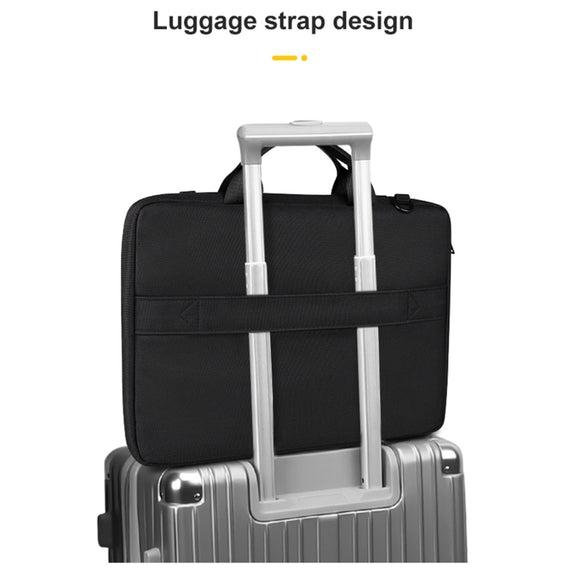 ST11 Polyester Thickened Laptop Bag, Size:14.1-15.4 inch(Black)