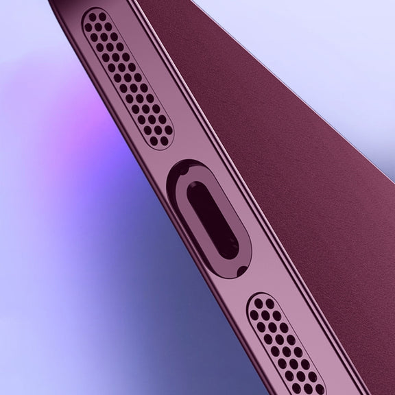 For iPhone 14 Pro R-JUST RH05 Magnetic Leather Metal Phone Case(Purple)