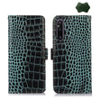 For Sony Xperia 1 V Crocodile Top Layer Cowhide Leather Phone Case(Green) - Sony Cases by PMC TechLife | Online Shopping South Africa | PMC TechLife | Buy Now Pay Later Mobicred