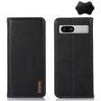 For Google Pixel 7a KHAZNEH Nappa Top Layer Cowhide Leather Phone Case(Black) - Google Cases by PMC TechLife | Online Shopping South Africa | PMC TechLife | Buy Now Pay Later Mobicred