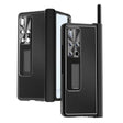 For Huawei Mate X2 Litchi Pattern Magnetic Shell Film Integrated Shockproof Phone Case(Black) - Huawei Cases by PMC TechLife | Online Shopping South Africa | PMC TechLife | Buy Now Pay Later Mobicred