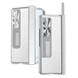 For Huawei Mate X2 Litchi Pattern Magnetic Shell Film Integrated Shockproof Phone Case(Silver) - Huawei Cases by PMC TechLife | Online Shopping South Africa | PMC TechLife | Buy Now Pay Later Mobicred