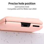 For Motorola Razr 2022 Macaron Three-piece Set Phone Case with Stylus(Pink)