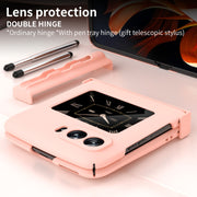 For Motorola Razr 2022 Macaron Three-piece Set Phone Case with Stylus(Pink)