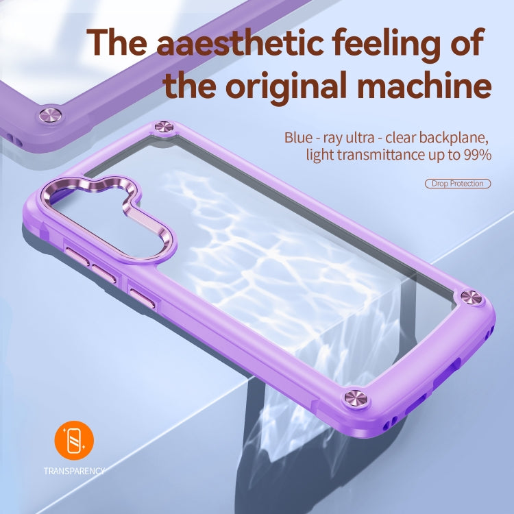 For Samsung Galaxy S24 5G TPU + PC Lens Protection Phone Case(Purple)