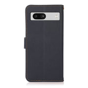 For Google Pixel 7A KHAZNEH Custer Texture RFID Genuine Leather Phone Case(Blue)