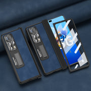 For Huawei Mate X2 5G Napa Texture All-inclusive Phone Case(Blue)