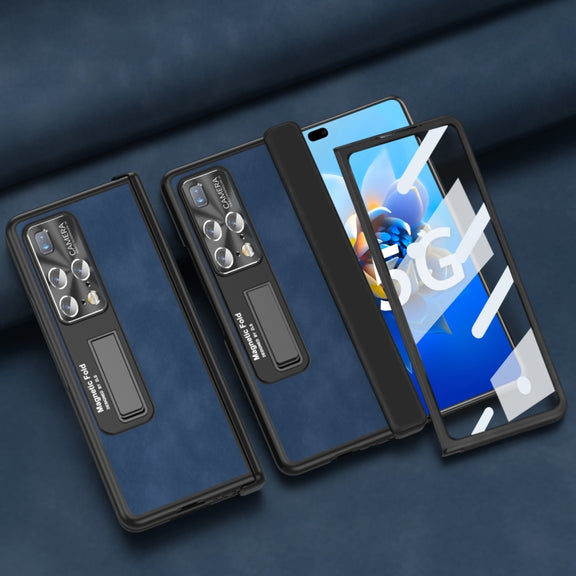 For Huawei Mate X2 5G Napa Texture All-inclusive Phone Case(Blue)
