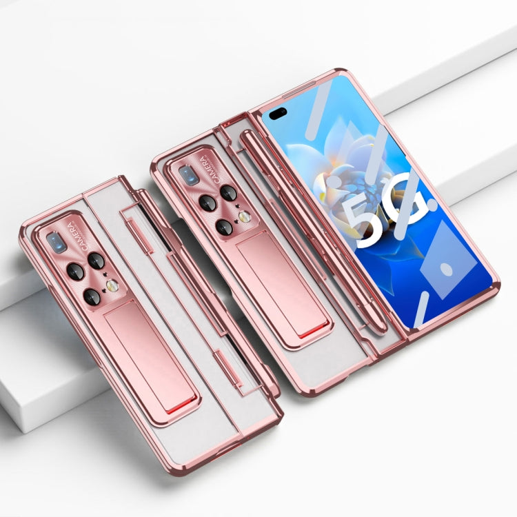 For Huawei Mate X2 Phantom Series Integrated Folding Phone Case with Stylus(Rose Gold)