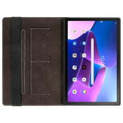 For Lenovo Tab M10 Plus 3rd Gen Splicing Series Tablet Leather Case(Coffee)