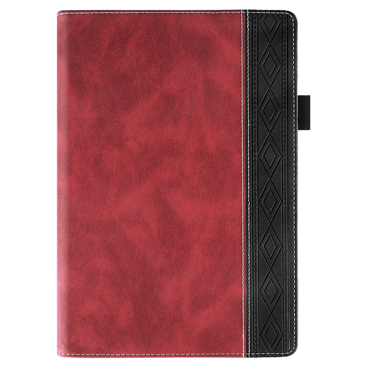For Lenovo Tab M10 Plus 3rd Gen Splicing Series Tablet Leather Case(Red)