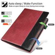 For Lenovo Tab M10 Plus 3rd Gen Splicing Series Tablet Leather Case(Red)