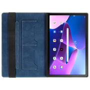 For Lenovo Tab M10 Plus 3rd Gen Splicing Series Tablet Leather Case(Royal Blue)