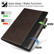 For Huawei MatePad SE Splicing Series Tablet Leather Case(Coffee)