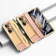 For Honor Magic Vs Integrated Full Coverage Phone Case with Hinge(Gold+Pink) - Honor Cases by PMC TechLife | Online Shopping South Africa | PMC TechLife | Buy Now Pay Later Mobicred