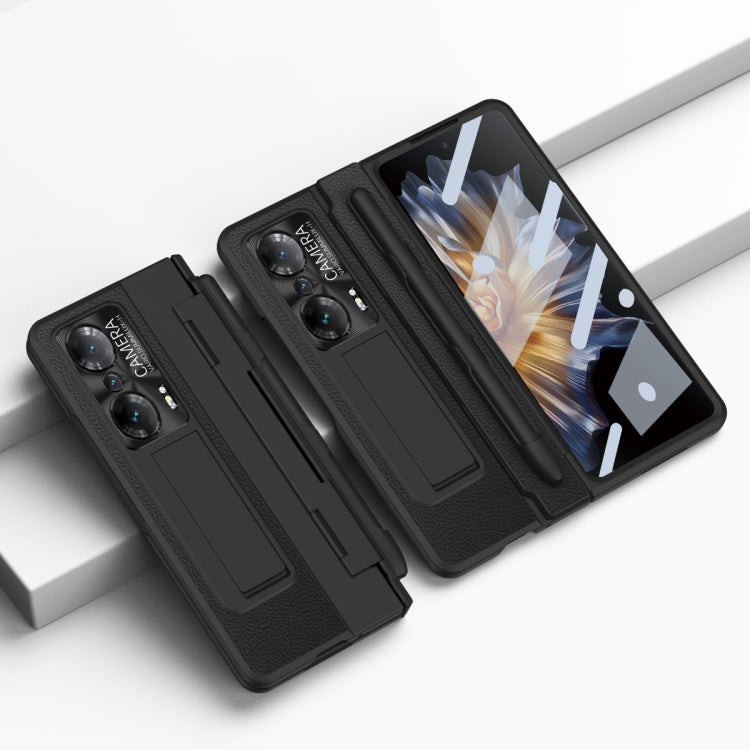 For Honor Magic Vs Integrated Full Coverage Hinge Phone Case with Stylus(Black)