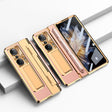 For Honor Magic Vs Integrated Full Coverage Hinge Phone Case with Stylus(Gold+Pink) - Honor Cases by PMC TechLife | Online Shopping South Africa | PMC TechLife | Buy Now Pay Later Mobicred