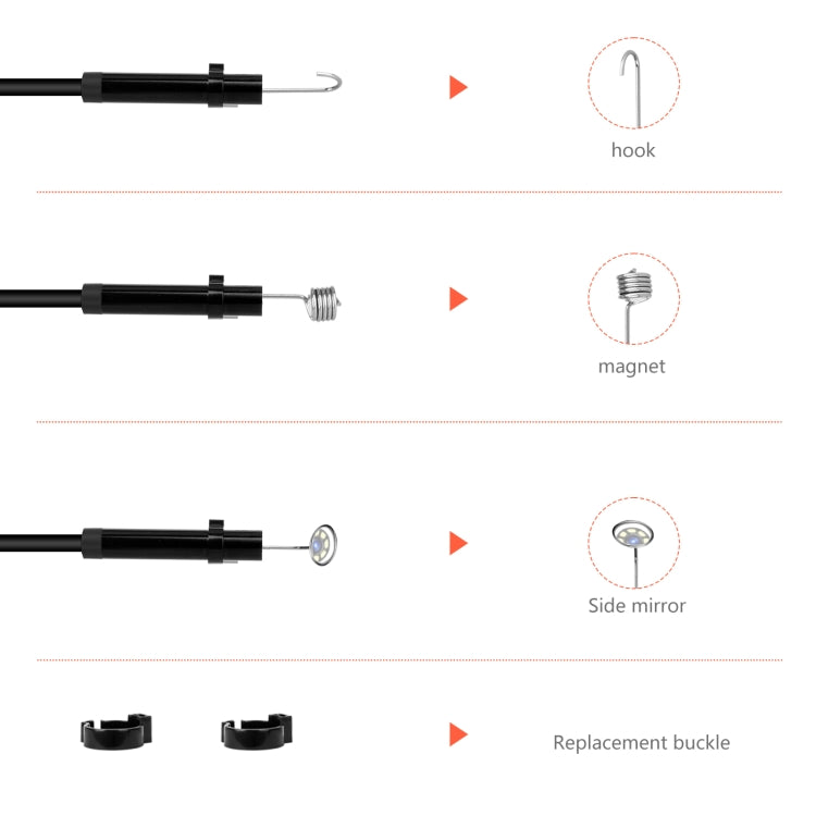 P130 14mm 4.3 inch Single Camera with Screen Endoscope, Length:5m