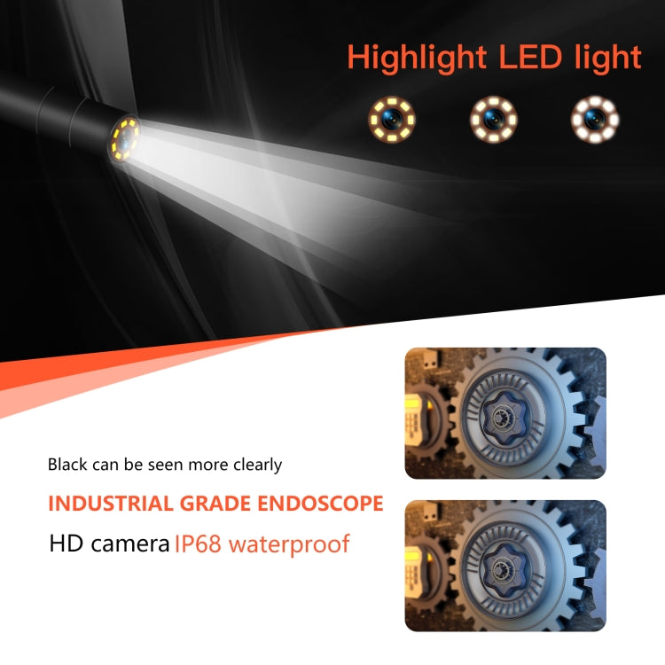 P130 14mm 4.3 inch Single Camera with Screen Endoscope, Length:10m