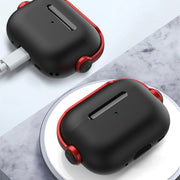 For AirPods Pro 2 Wireless Earphones TPU Protective Case(Black Red)