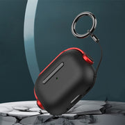 For AirPods Pro 2 Wireless Earphones TPU Protective Case(Black Red)
