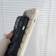 For iPhone 13 Pro Max 3D Cube Weave Texture Skin Feel Phone Case(Green)