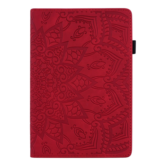For Lenovo Tab M10 Plus 10.6 3rd Gen 2022 Calf Texture Embossed Flip Leather Tablet Case(Red)