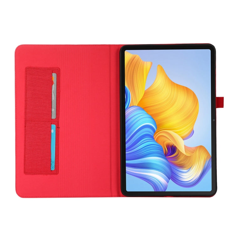 For Honor Pad 9 Pro / V8 Pro Fabric Leather Tablet Case(Red)