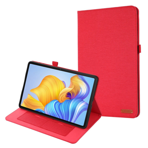 For Honor Pad 9 Pro / V8 Pro Fabric Leather Tablet Case(Red)