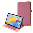 For Honor Pad 9 Pro / V8 Pro Fabric Leather Tablet Case(Pink) - Honor by PMC TechLife | Online Shopping South Africa | PMC TechLife | Buy Now Pay Later Mobicred